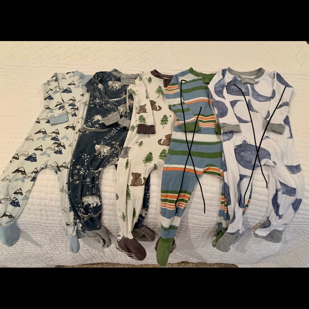 3 Burt’s Bees Baby 12 months pajamas for @cmonth17